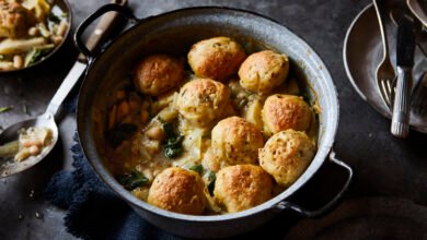 Vegetable casserole with dumplings