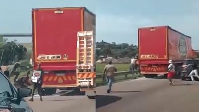 Beer truck looted
