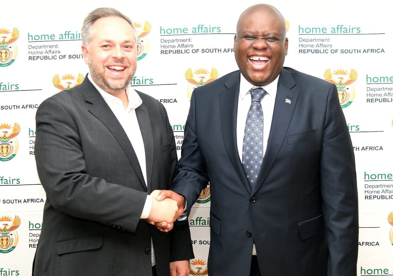 Minister Leon Schreib and Njabulo Nzuzo