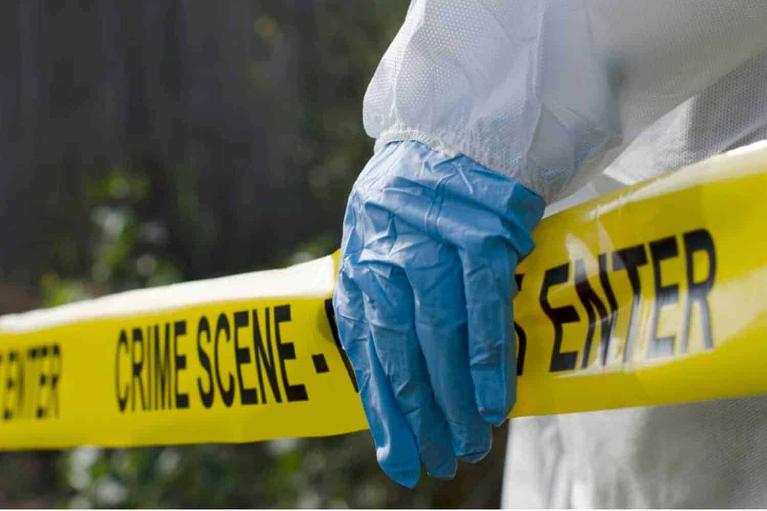 crime scene in the bush